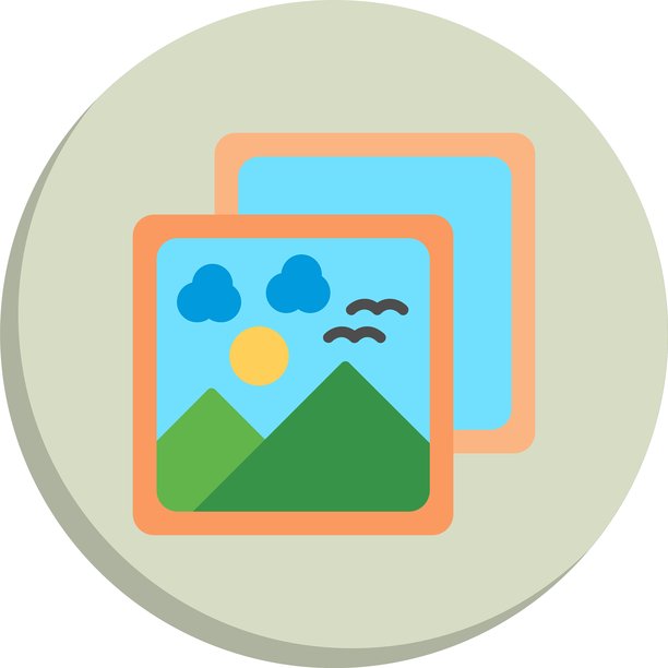 照片扁平圆形图标设计图片下载