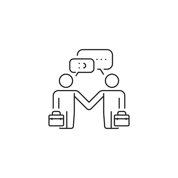 商业人士握手图标图片下载