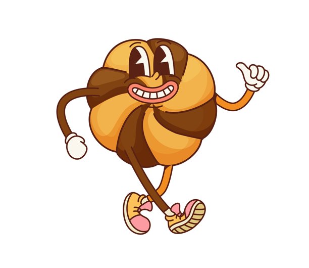 卡通饼干角色，复古风格的人物图片下载