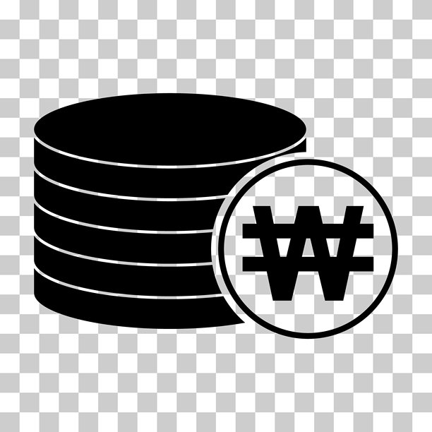 赢堆币，扁平图标货币设计，现金符号矢量插图图片下载