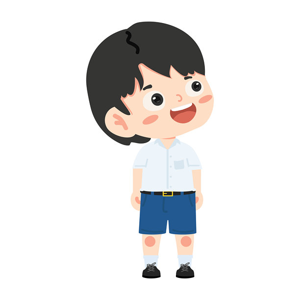 可爱的学生孩子仰望天空图片下载