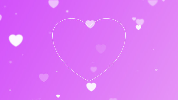 情人节抽象红色背景与心形照片 4K图片下载