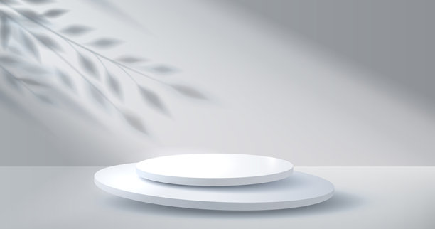 墙上植物投下的阴影与窗外明亮光线的空间场景。矢量插图图片下载