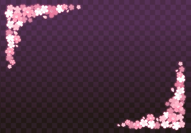 樱花装饰框插图素材春季图片下载