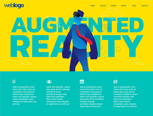 虚拟现实网站模板图片下载