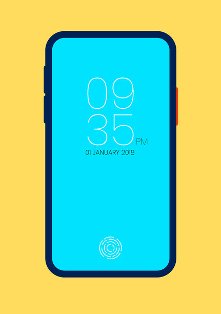 扁平Bazel less智能手机设计图片下载