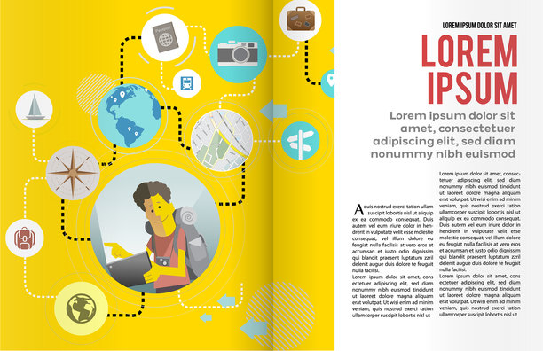 书籍或杂志插图模板图片下载