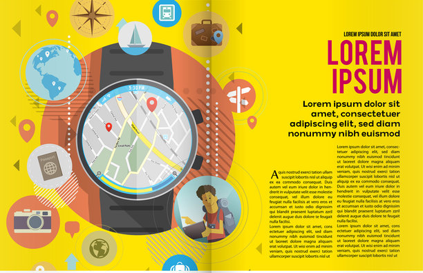 书籍或杂志插图模板图片下载