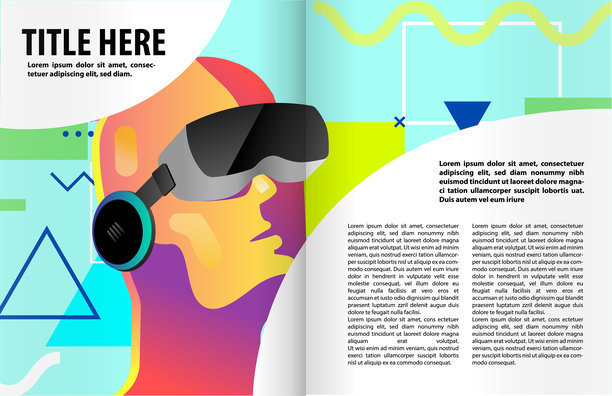 书籍或杂志插图模板图片下载