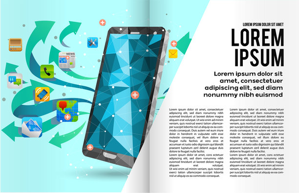 书籍或杂志插图模板图片下载