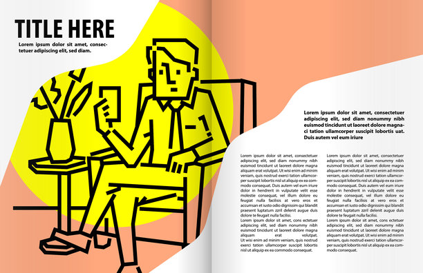 书籍或杂志插图模板图片下载