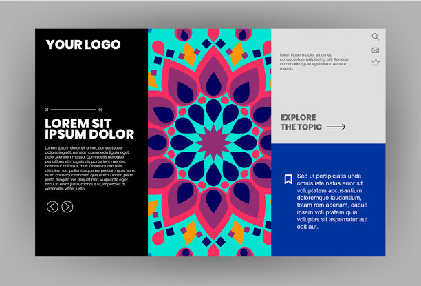 印度风格的网页设计在矢量图片下载