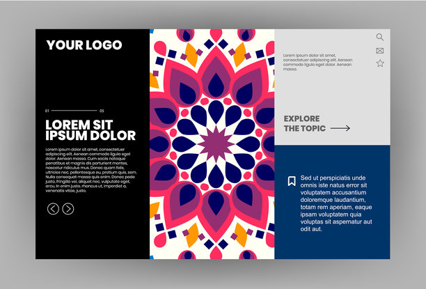 印度风格的网页设计在矢量图片下载