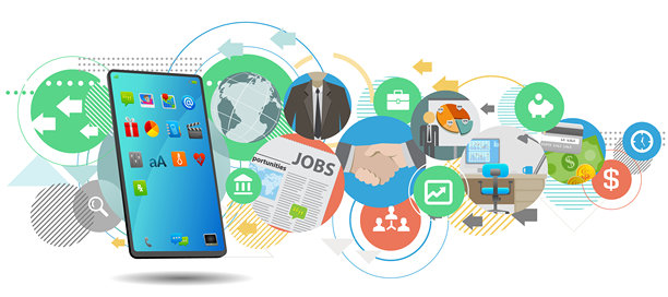 工作的智能手机设计图片下载