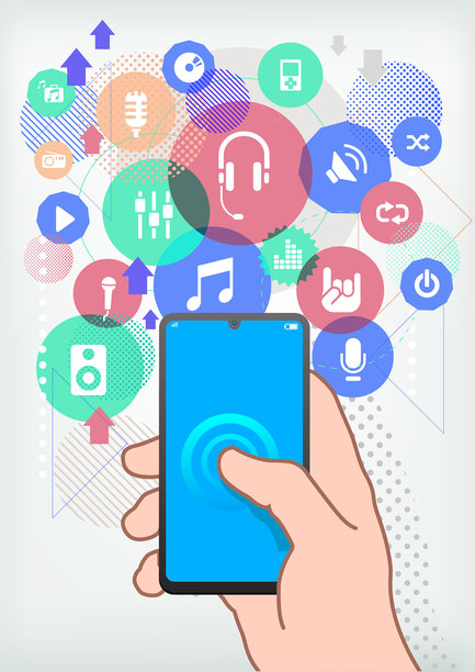 音乐智能手机设计图片下载