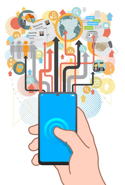 工作的智能手机设计图片下载