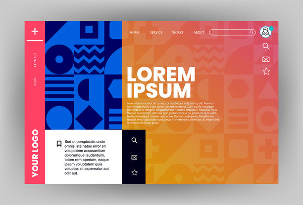 现代网站模板设计图片下载