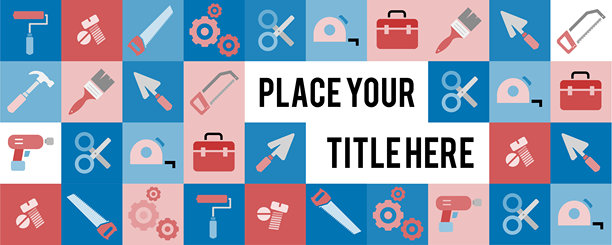 带有标题空间的建设工具图标图片下载