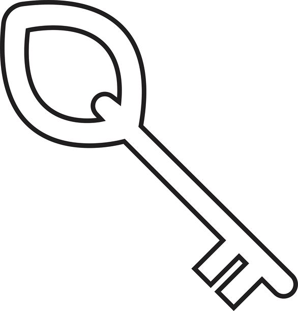 时尚线条风格的钥匙图标，可编辑的库存素材。适用于您的网站设计和移动应用的钥匙符号。透明背景上表示安全系统概念的钥匙。开锁符号矢量插图。图片下载