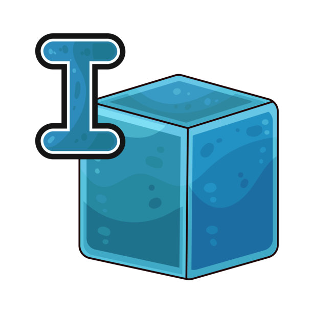 字母I与冰块图片下载