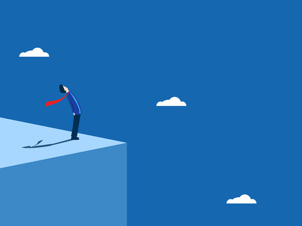 商人站着仰望天空图片下载