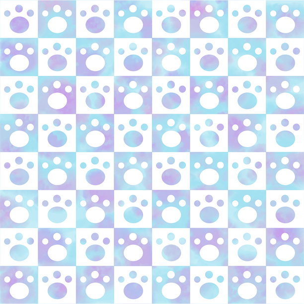 美丽的水彩 paw paw 图案剪贴画背景图片。图片下载