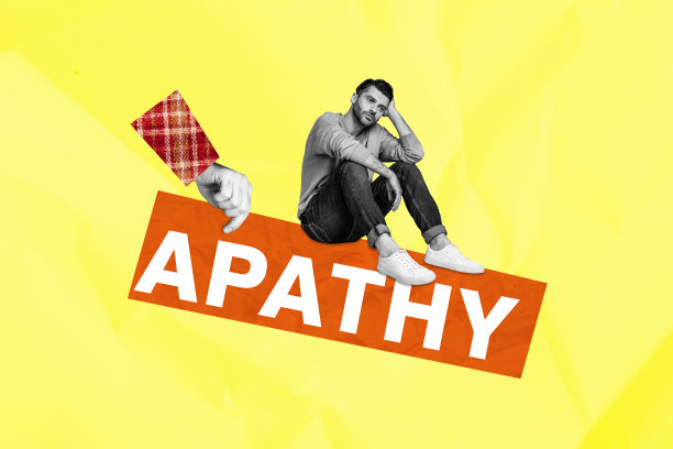 趋势艺术作品合成素描照片拼贴，描绘一位年轻疲惫的男性剪影，因压力而双手抱头，表现出冷漠和懒散的心理问题。图片下载