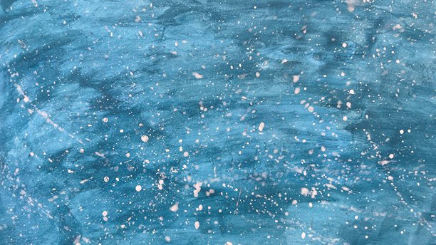 树木和山脉的风景。创意抽象手绘背景，壁纸，纹理，丙烯画布上的刷子笔触特写片段。现代艺术。当代艺术。图片下载