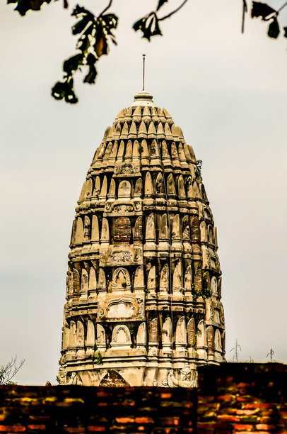 泰国阿育他亚佛寺遗址的美丽照片图片下载