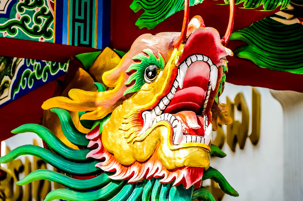 曼谷市的美丽寺庙照片，拍摄于泰国图片下载