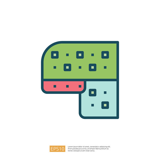 这张图片展示了一个风格化的几何字母“P”，采用了色彩丰富的设计，结合了绿色、粉色和蓝色的方块图案。图片下载