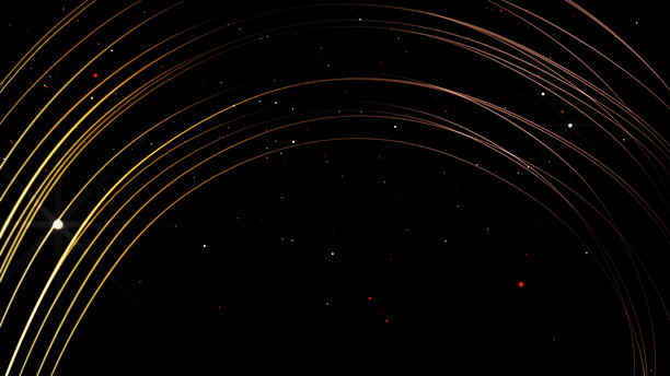 抽象的发光科技线条圆形。数字圆形运动循环。蓝色光环发光效果。4K库存照片图片下载