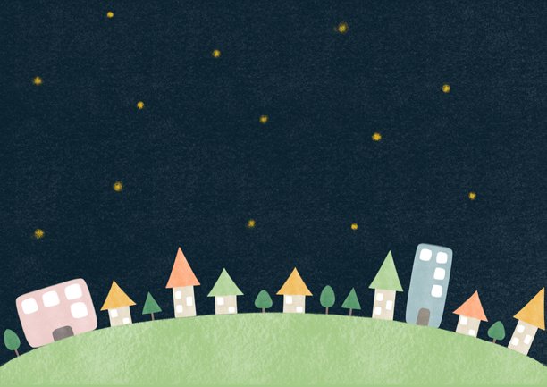 插图素材 背景素材 夜空 城市景观图片下载