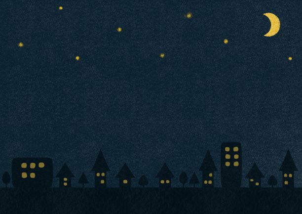 插图素材 背景素材 夜空 城市风景图片下载