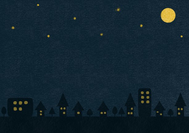 插图素材 背景素材 夜空 城市景观图片下载