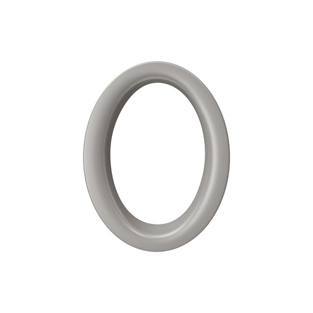 3D 椭圆形矢量框，灰色光滑圆窗轮廓，适用于画作或照片的边框设计，空心环形状图片下载