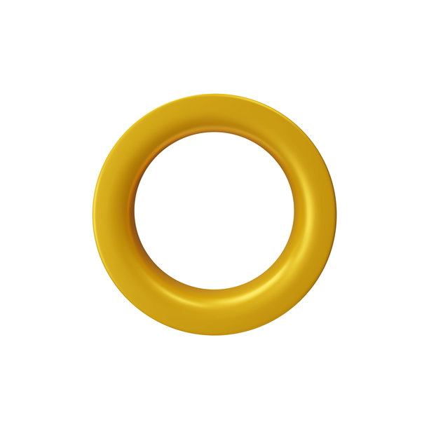 3D圆形矢量框，金色光泽圆窗轮廓，黄色边框设计用于图片或照片，青铜环图片下载