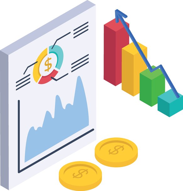 企业目标与宗旨等距概念，使命与价值观矢量彩色图标设计，商业公司符号，联合合作伙伴标志，销售与市场管理插图图片下载