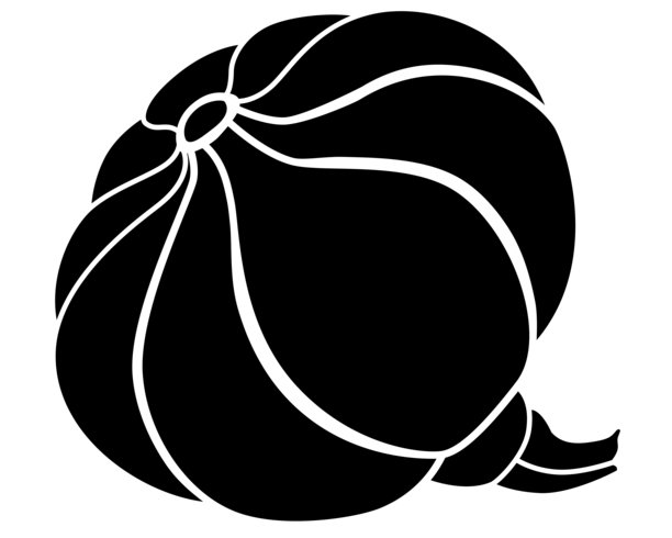 南瓜，秋季水果 - 用于标志或图标的矢量剪影图片。图片下载