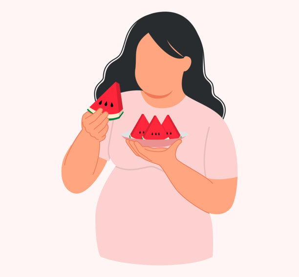 孕妇吃西瓜图片下载