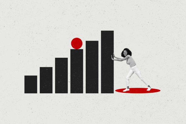 年轻美国女性手持橙色柑橘，眼睛被多汁的洋甘菊花朵替代，背景为涂鸦风格的画面拼贴照片。图片下载