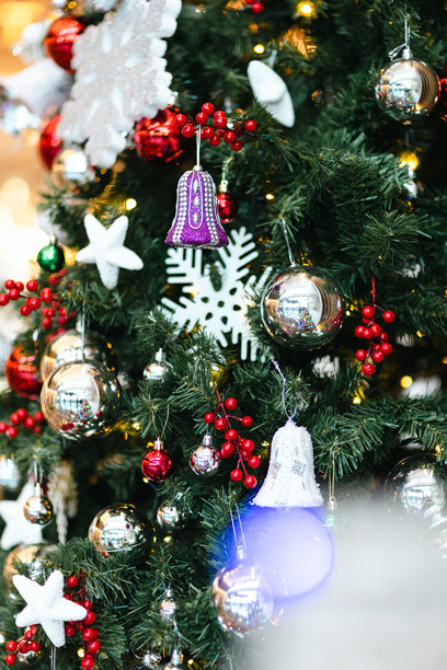 新年除夕派对与圣诞装饰库存照片图片下载