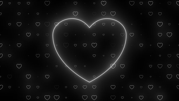 情人节抽象红色背景与心形照片 4K图片下载