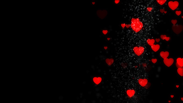 4K无缝红色心形循环，完整旋转，独立于绿色背景。社交媒体心形。情人节和爱情概念。4K库存照片图片下载