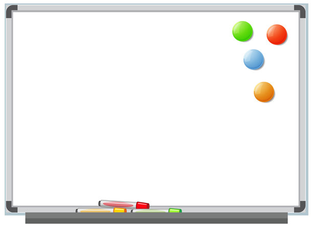 白板上有五颜六色的马克笔和磁铁图片下载