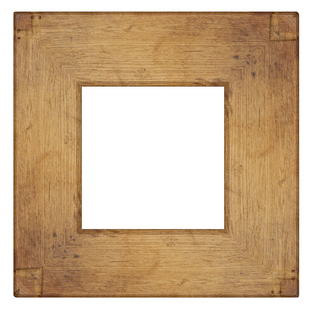 空白的方形木质画框和照片框，孤立背景图片下载