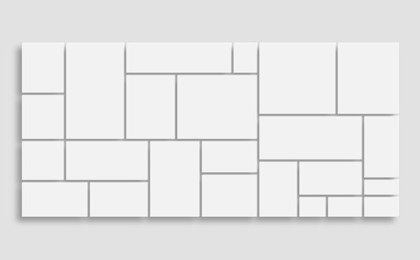 抽象立体灰色几何图案照片框模板拼贴设计背景图片下载