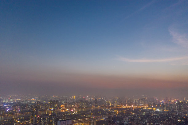 广州城市天际线的航拍照片，珠江新城，广东，中国，亚洲。图片下载