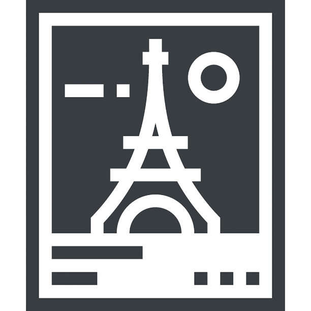 地标照片扁平线条网页图标概念图片下载