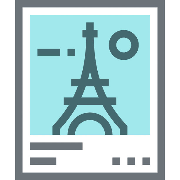 地标照片扁平线条网页图标概念图片下载